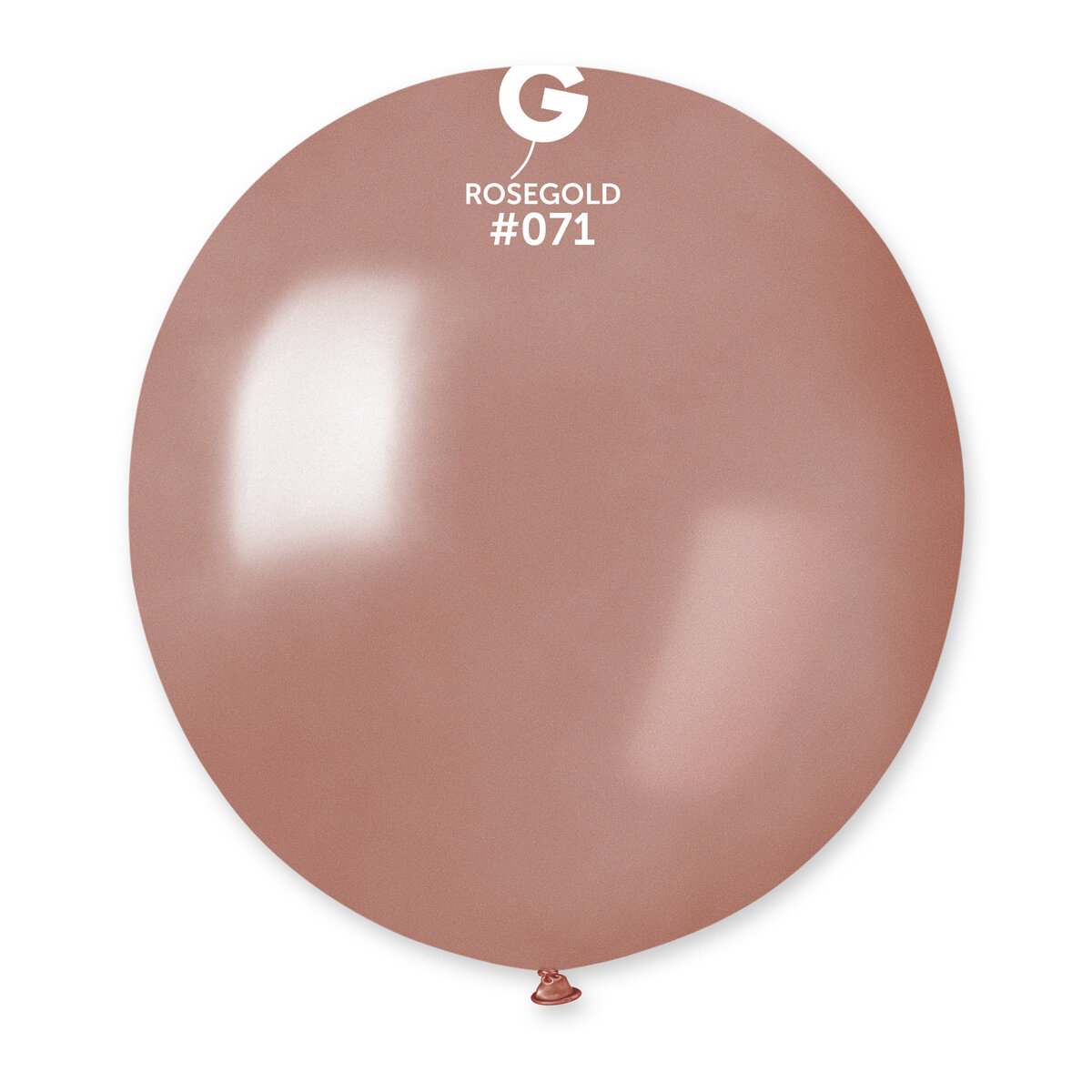 19" Metallic Balloon - Solid Colour Latex - ROSE GOLD