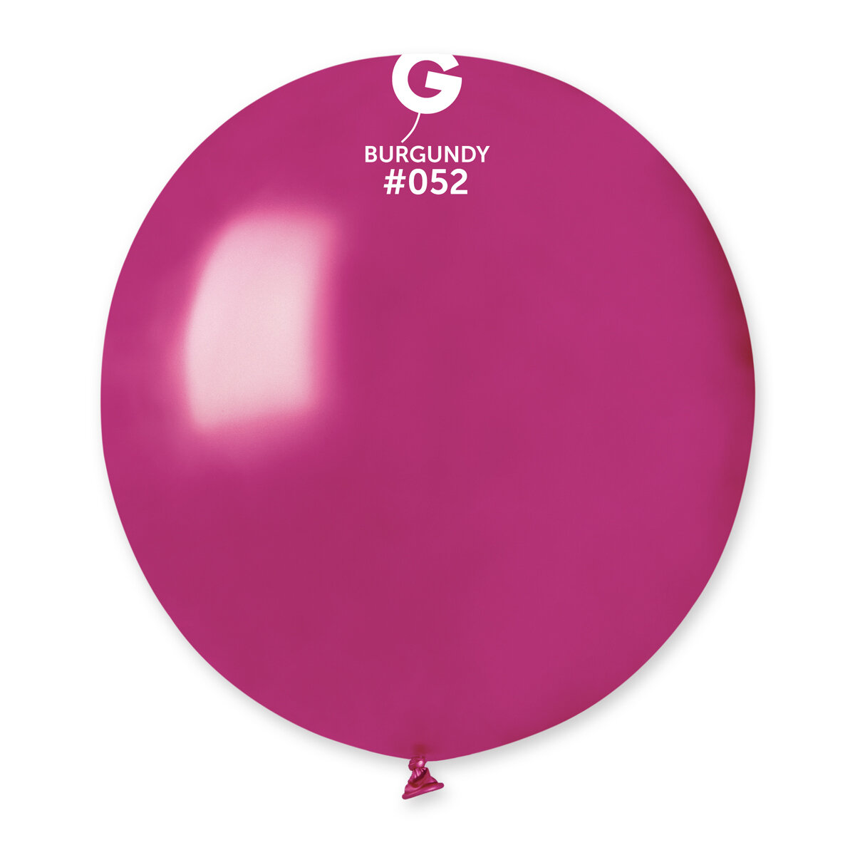 19" Metallic Balloon - Solid Colour Latex - METALLIC BURGUNDY
