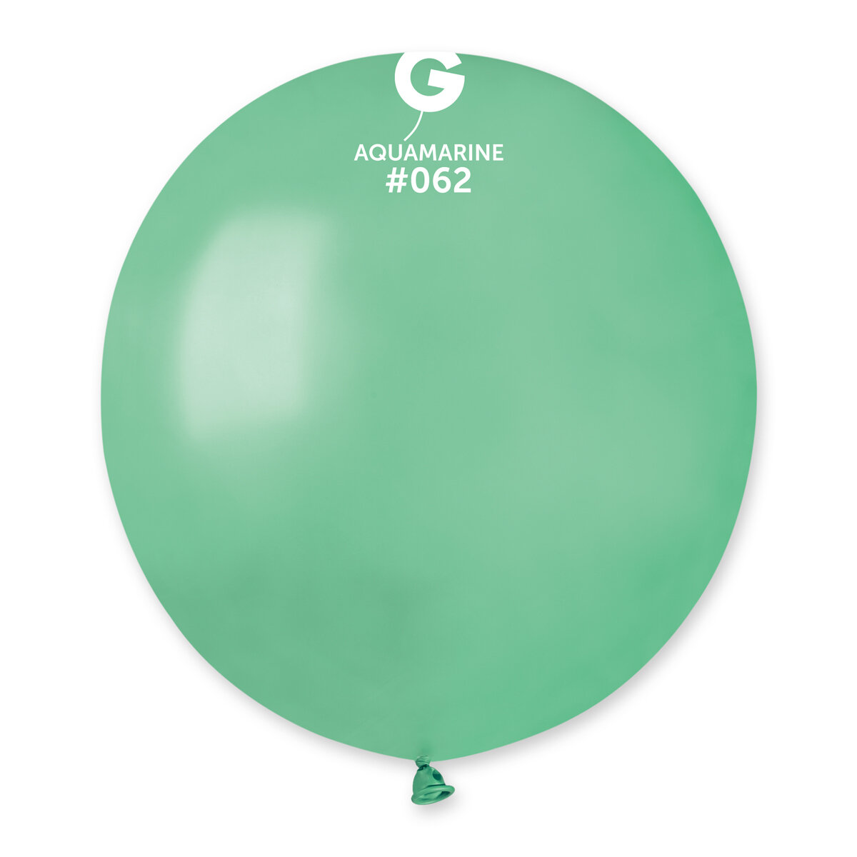19" Metallic Balloon - Solid Colour Latex - METALLIC AQUAMARINE