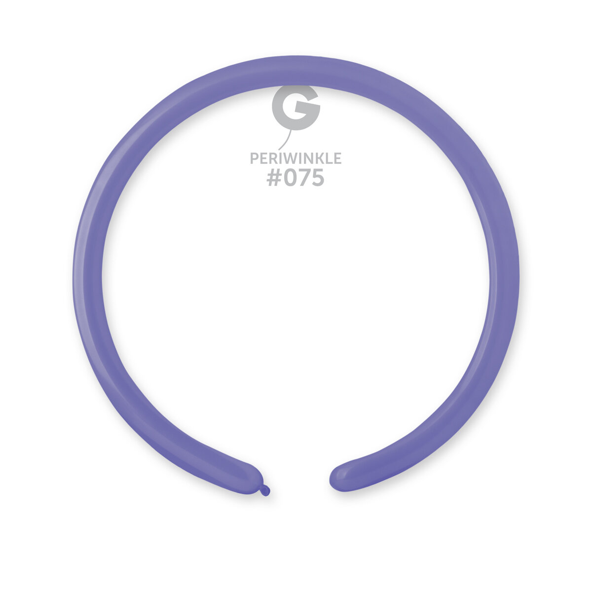 1" Standard Modelling Balloons - Solid Colour Latex - PERIWINKLE