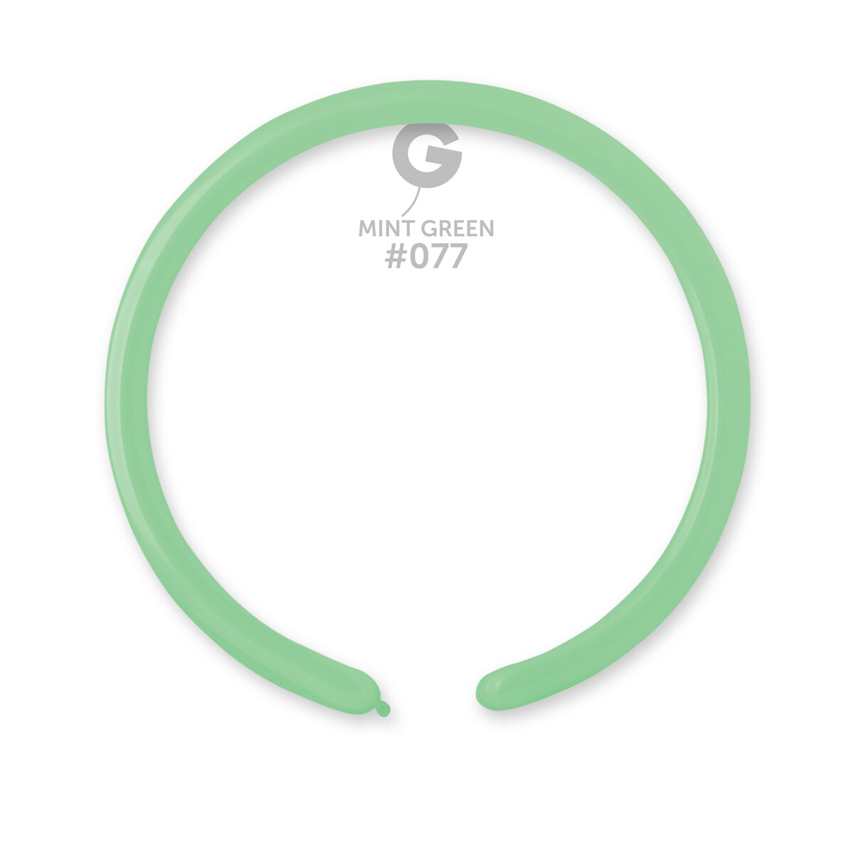 1" Standard Modelling Balloons - Solid Colour Latex - MINT GREEN