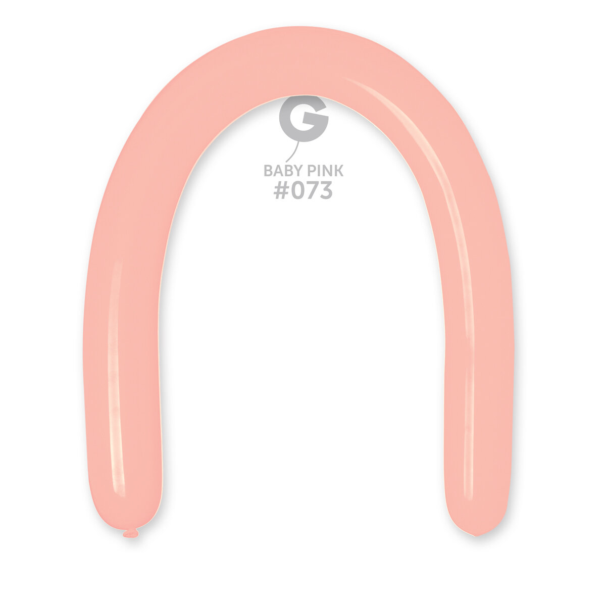 3" Standard Modelling Balloons - Solid Colour Latex - BABY PINK
