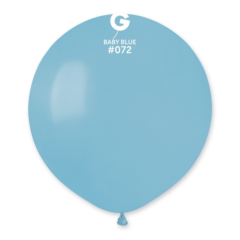 19" Standard Balloon - Solid Colour Latex - BABY BLUE