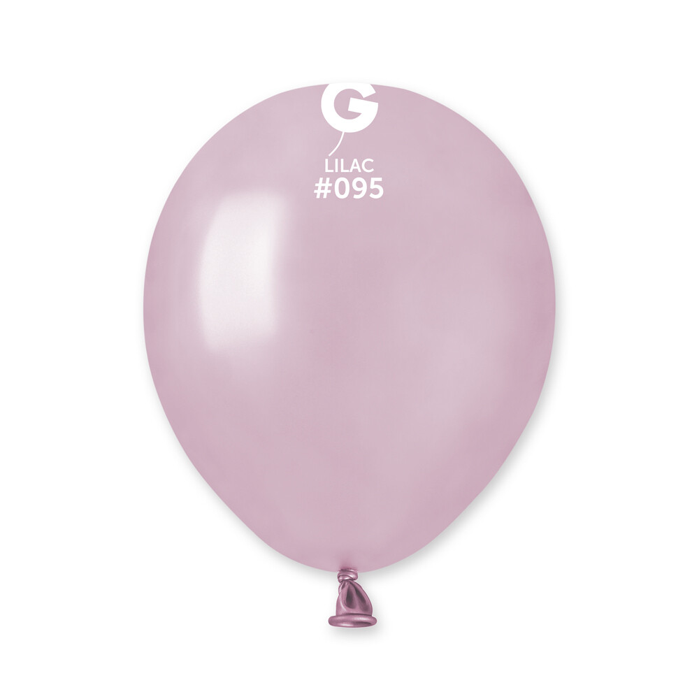 5" Metallic Balloon - Solid Colour Latex - Metallic Lilac