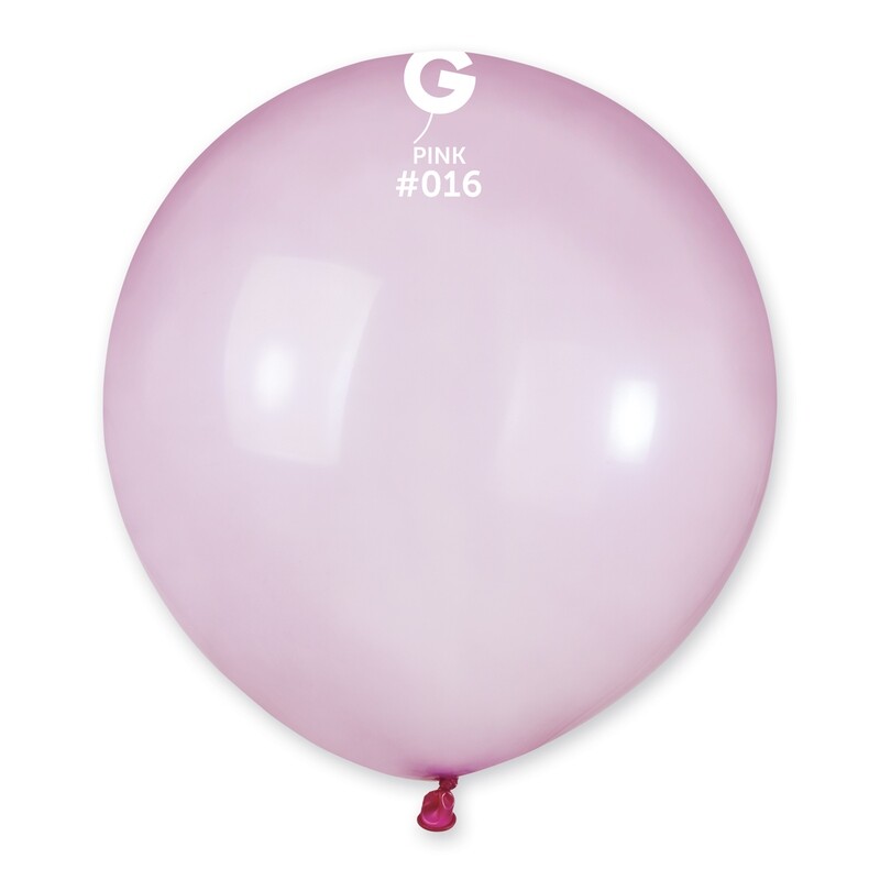 19" Crystal Balloon - Solid Colour Latex - CRYSTAL PINK