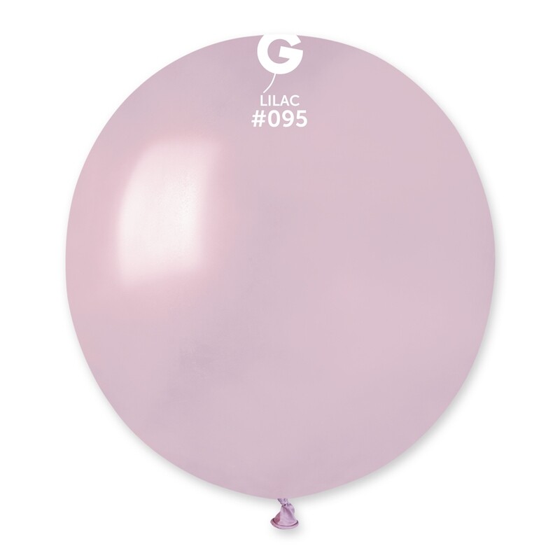 19" Metallic Balloon - Solid Colour Latex - METALLIC LILAC
