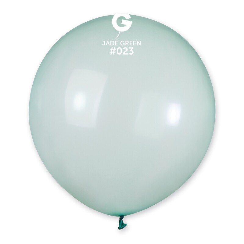 19" Crystal Balloon - Solid Colour Latex - CRYSTAL JADE