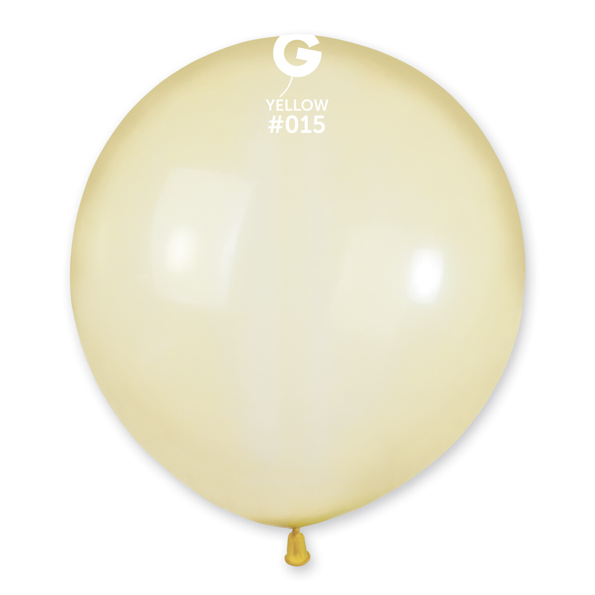 19" Crystal Balloon - Solid Colour Latex - CRYSTAL YELLOW