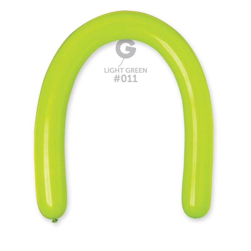 3" Standard Modelling Balloons - Solid Colour Latex - LIGHT GREEN
