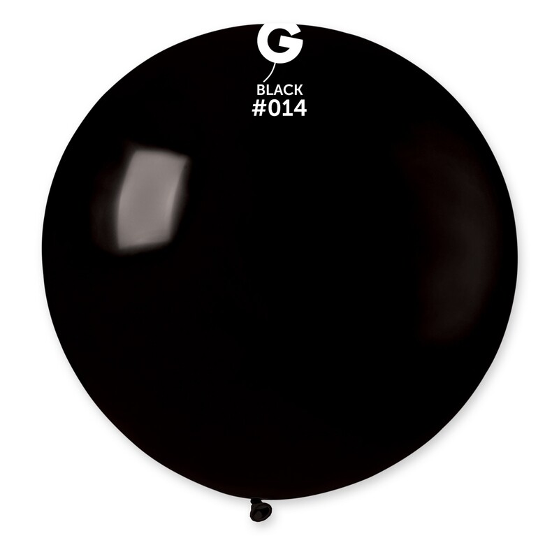 31" Standard Giant Balloon - Solid Colour Latex - BLACK