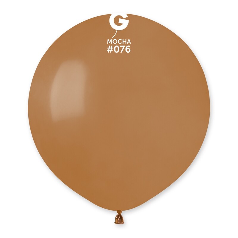 19" Standard Balloon - Solid Colour Latex - MOCHA