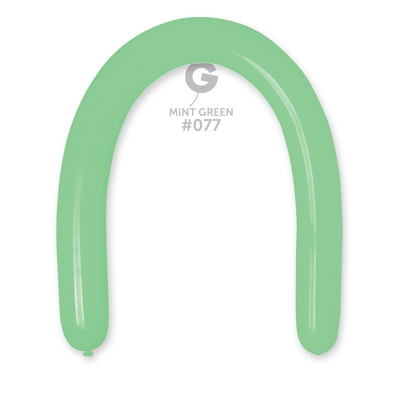 3" Standard Modelling Balloons - Solid Colour Latex - MINT GREEN