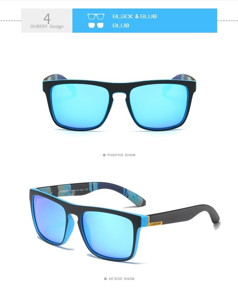 Dubery Black &amp; Blue Sunglasses