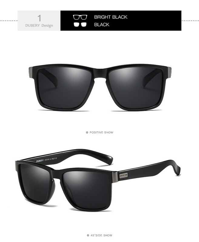 Dubery Black Sunglasses