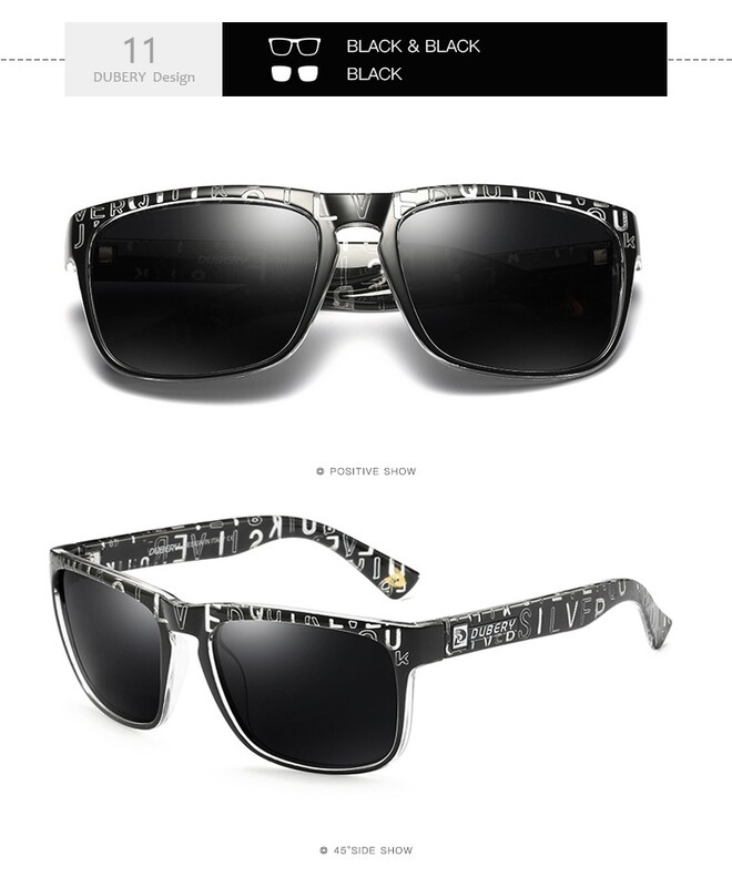 Dubery Black &amp; Silver Sunglasses