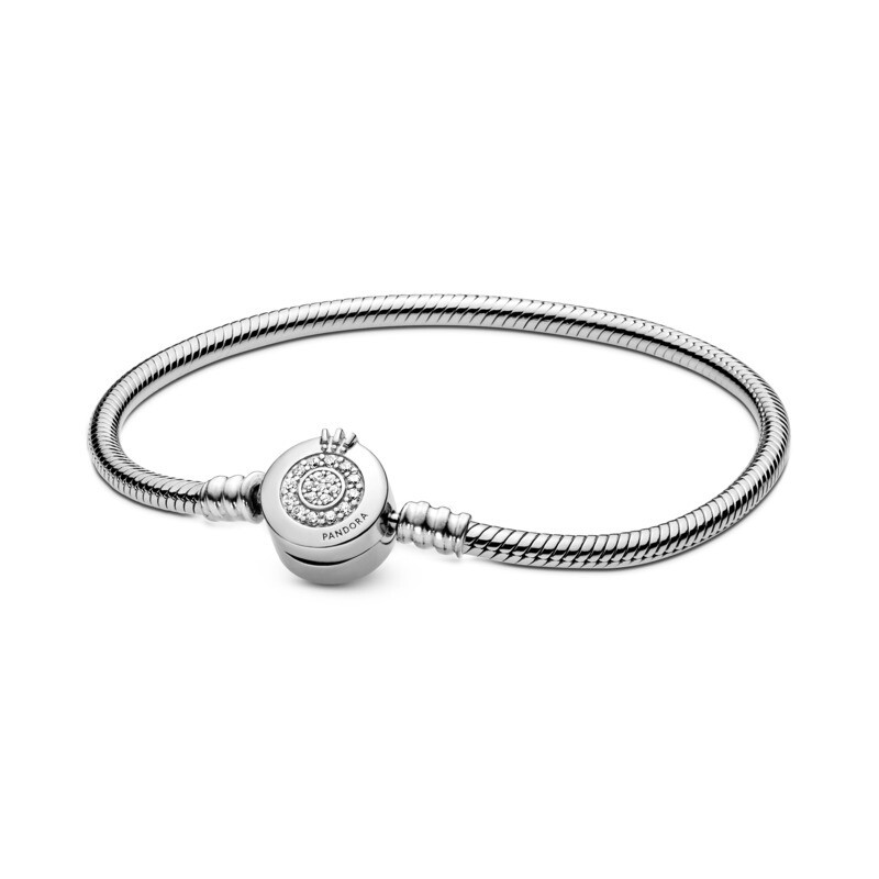 Sparkling Crown O Snake Chain Bracelet (20)