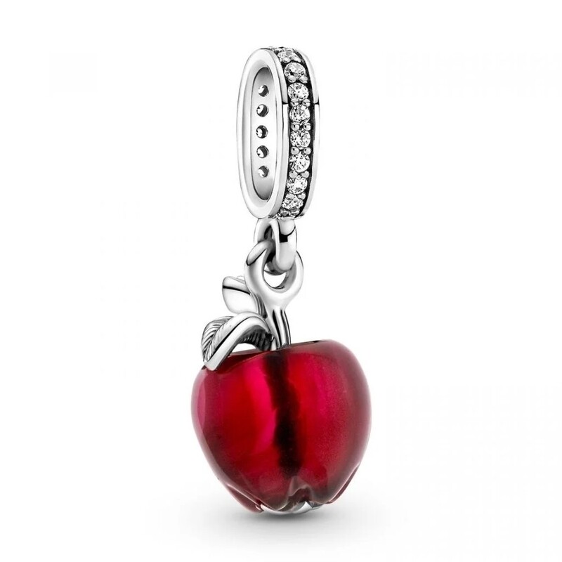 Murano Glass Red Apple Dangle Charm