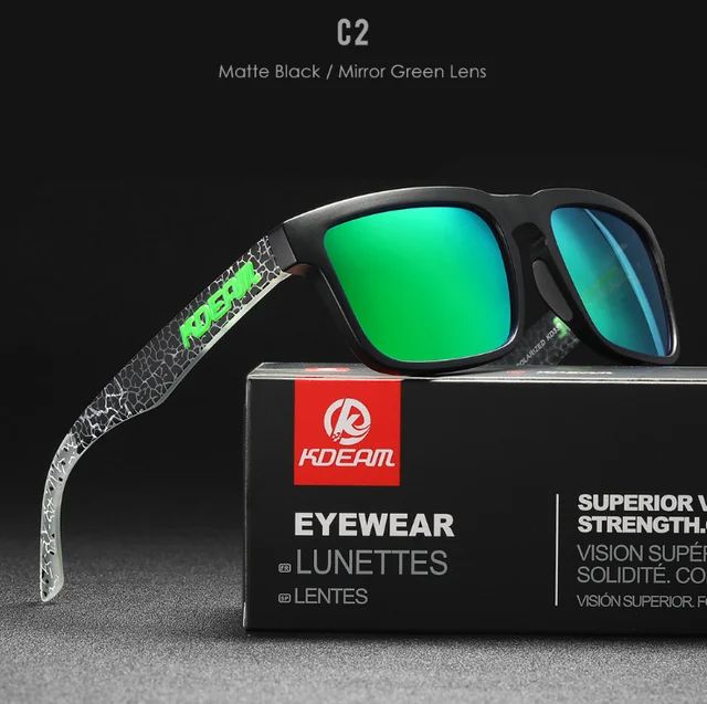 Matte Black/Mirror Green Lens