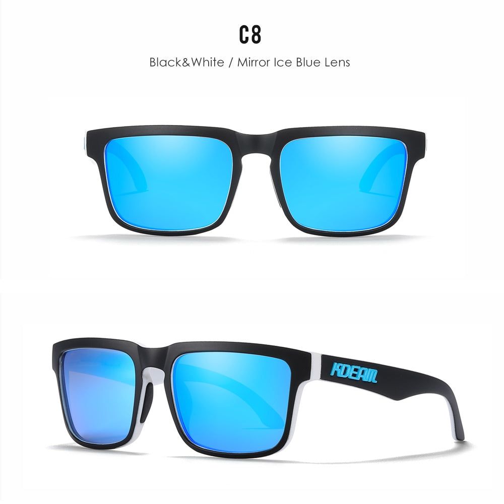 Black &amp; White/Mirror Ice Blue Lens