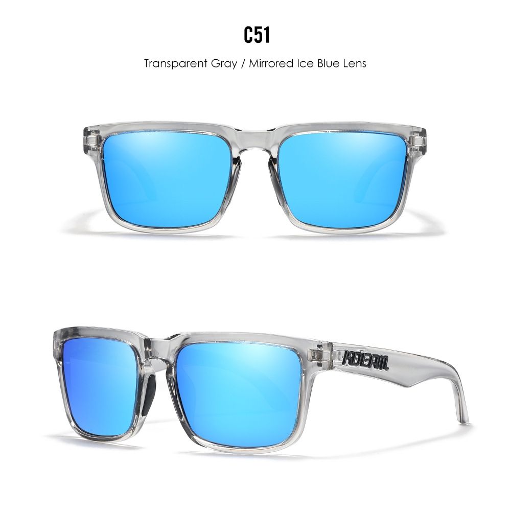 Translucent Gray/Mirrored Ice Blue Lens
