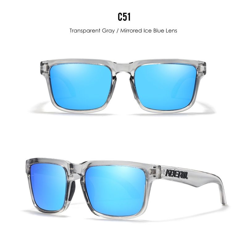 Translucent Gray/Mirrored Ice Blue Lens