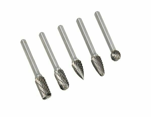 Hartmetall Frässtifte mit Kreuzverzahnung 5er Set