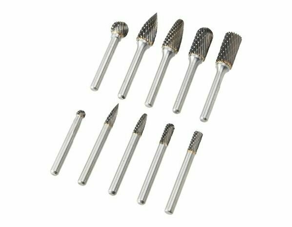 Hartmetall Frässtifte mit Kreuzverzahnung 10er Set