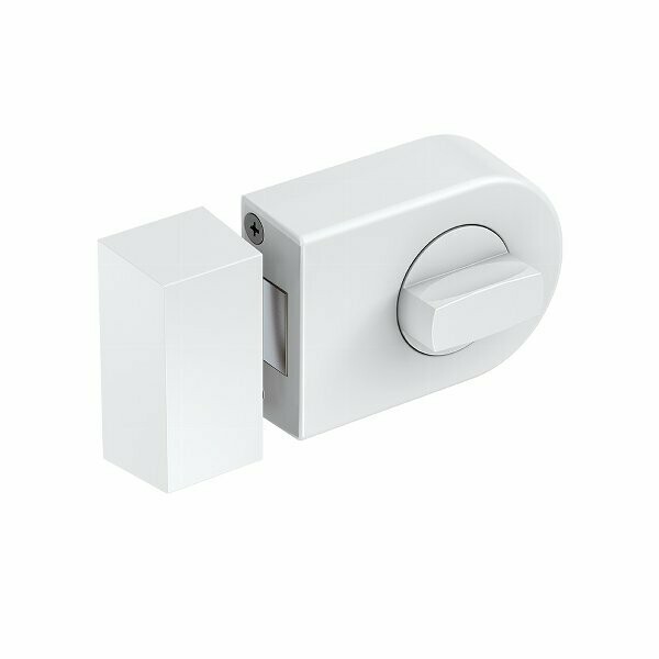 APS 01 - Kastenzusatzschloss abgerundet, Ausführung: Dornmaß 45mm / Kastenbreite 83mm, Farbe: Weiß