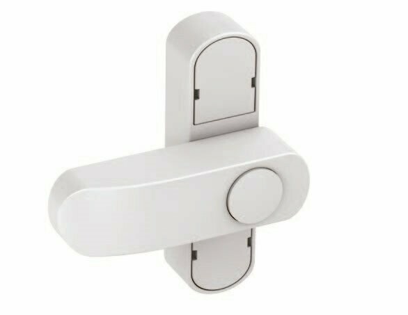 APS 02 - Fenster- und Fenstertürensicherung mit Druckknopf, Farbe: Weiß