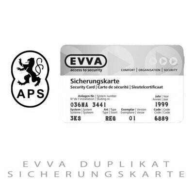 EVVA Duplikat Sicherheitskarte