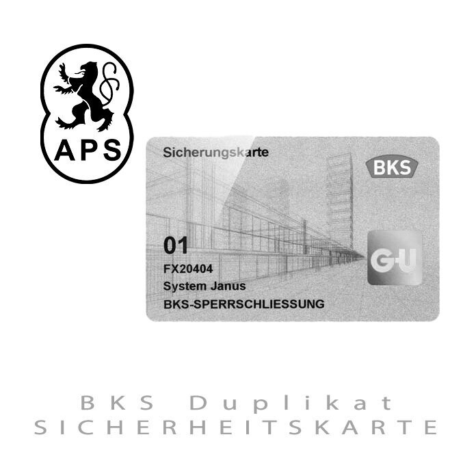 BKS Duplikat Sicherheitskarte