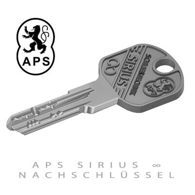 APS Sirius Infinity Nachschlüssel nach Code
