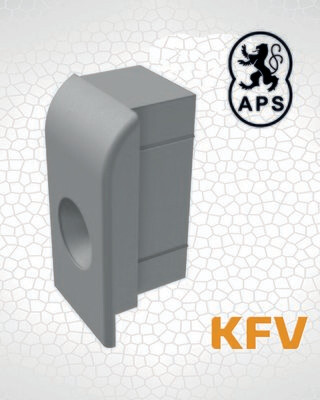 KFV Endkappe Flach-/ U-stulp, grau