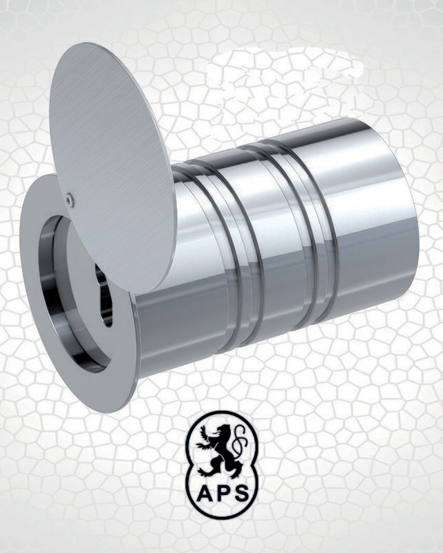APS 80 mm  Rohrtresor mit Schutzklappe