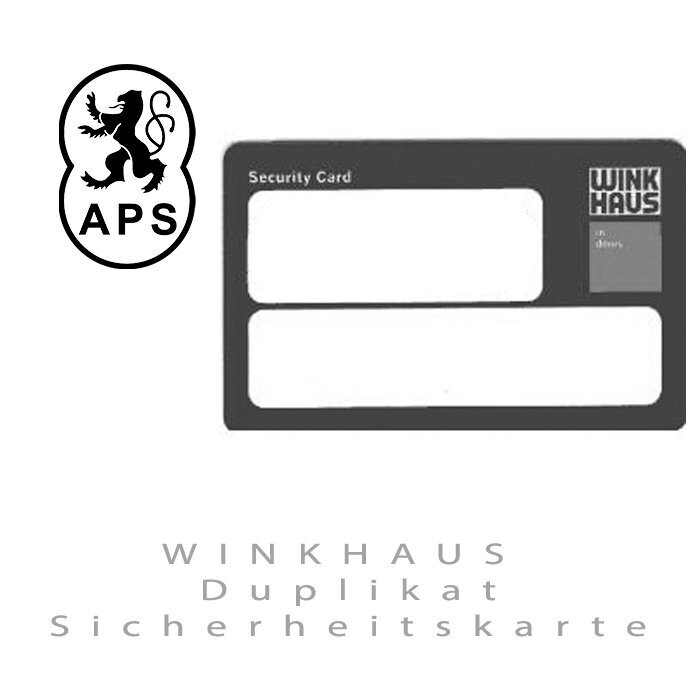 WINKHAUS duplicata de la carte de sécurité