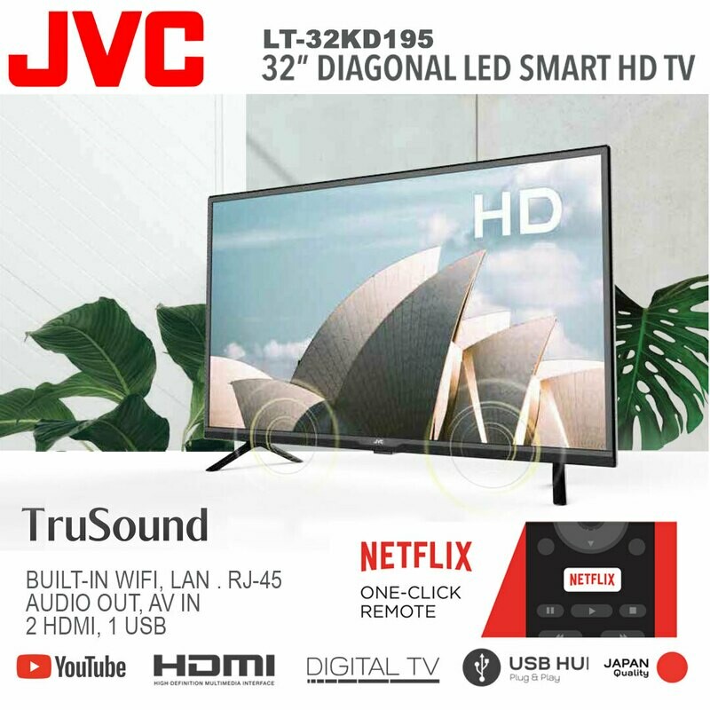 JVC 32&quot; ORIGINAL DIGITAL TV &amp; NETFLIX - BERY PHASTT
