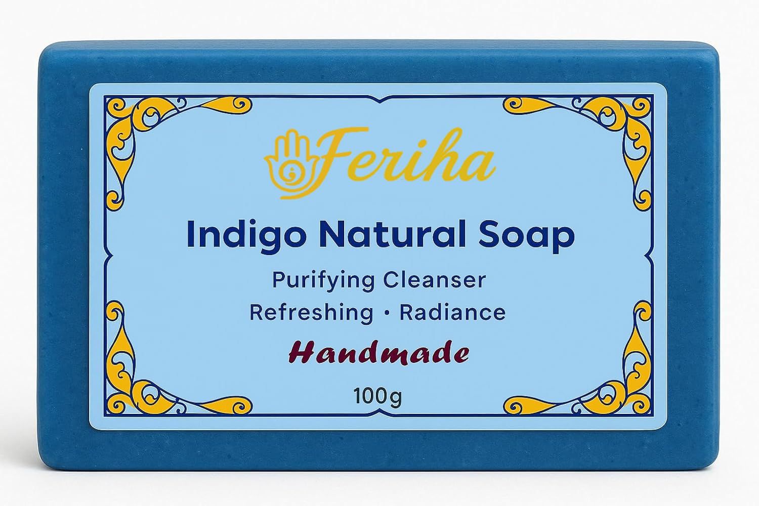 Moroccan Indigo Nila Facial Soap - Handmade with Argan Oil &amp; Shea Butter
