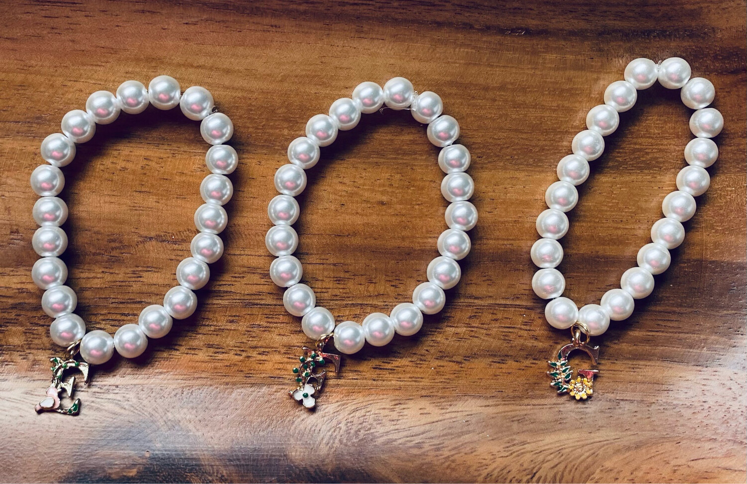 Pearl Bracelets With Initials