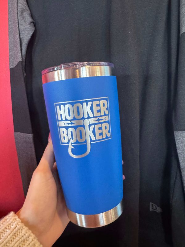 Blue 20 oz Hooker Booker Tumbler