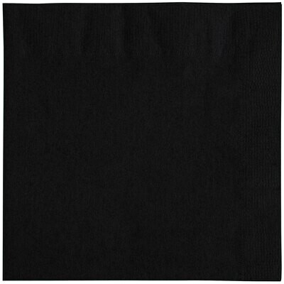 Choice 10" x 10" Black 2-Ply Beverage / Cocktail Napkins - 1000/Case