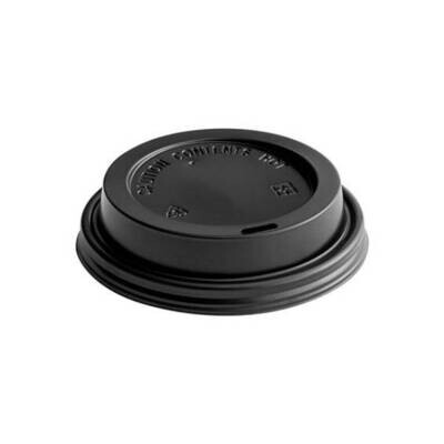 Lid 8 oz. Squat to 24 oz. Black Hot Paper Cup Travel Lid - 1000/Case