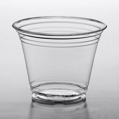 Choice 9 oz. Clear Plastic Squat Cold Cup - 1000/Case