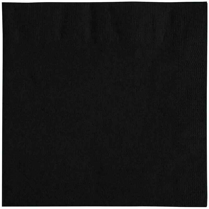 Choice 10&quot; x 10&quot; Black 2-Ply Beverage / Cocktail Napkins - 1000/Case