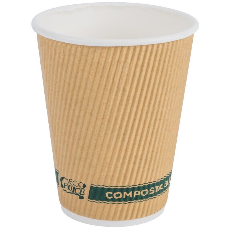 Cup 16 oz. Hot Drink Double Wall Compostable - 500/Case