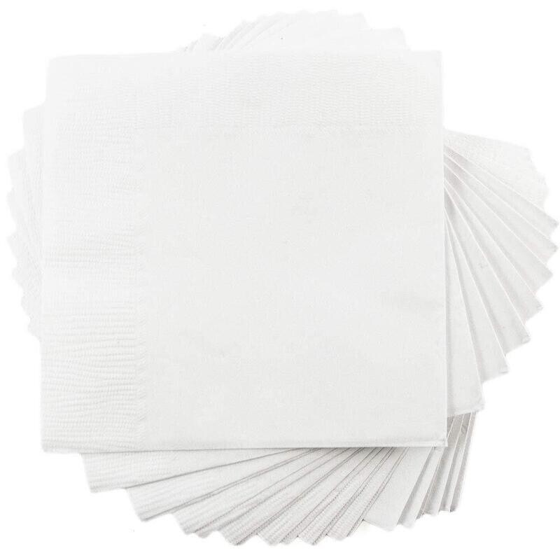 Napkin Choice WrapNap 16&quot; x 16&quot; White 1/4 Fold 2-Ply Dinner Napkin - 3000/Case