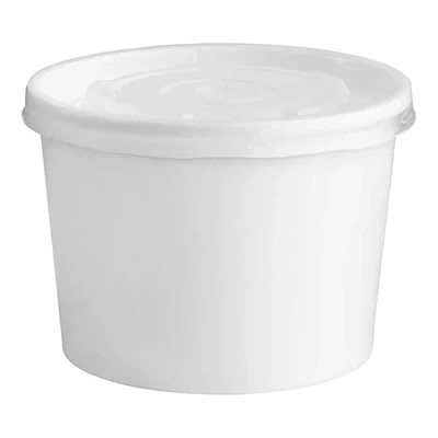Lid EcoChoice 8 oz. Translucent Compostable Soup / Hot Food Cup Vented Lid - 500/Case
