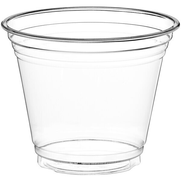 Cup9 oz. Clear PET Plastic Squat Cold Cup - 1000/Case