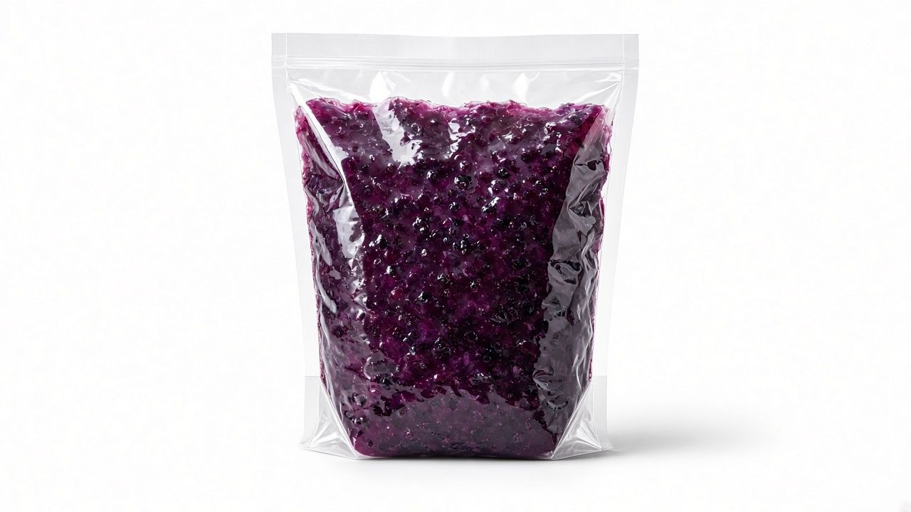 Blueberry Jam, 72 oz foodservice bag  Imladris Farms Fairview, NC