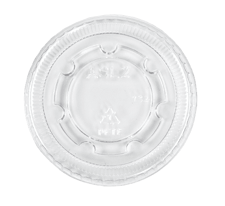 Container Clear Lid for 2oz portion cups. 250pc 2500 per case