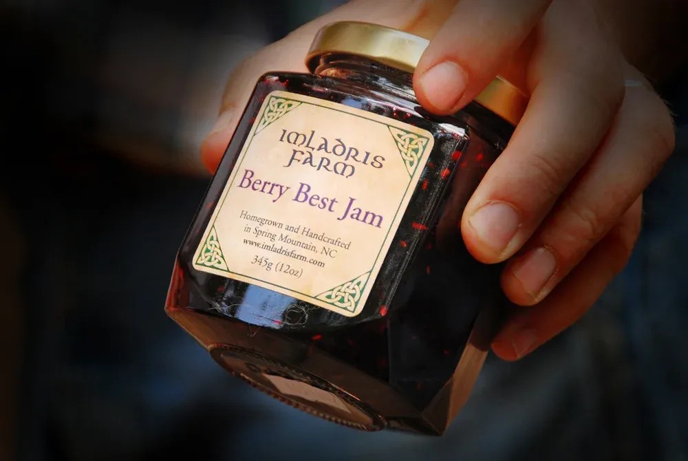 Berry Best Jam, 72 oz foodservice bag  Imladris Farms Fairview, NC